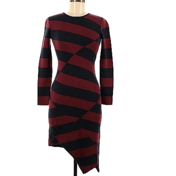 Slate & Willow Dresses | Slate & Willow Knit Assymetrical Dress | Color: Black/Red | Size: Xs | Zowl's Closet